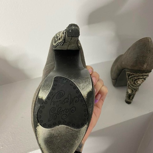 Naughty Monkey platform embellished grey heels - Picture 3 of 4